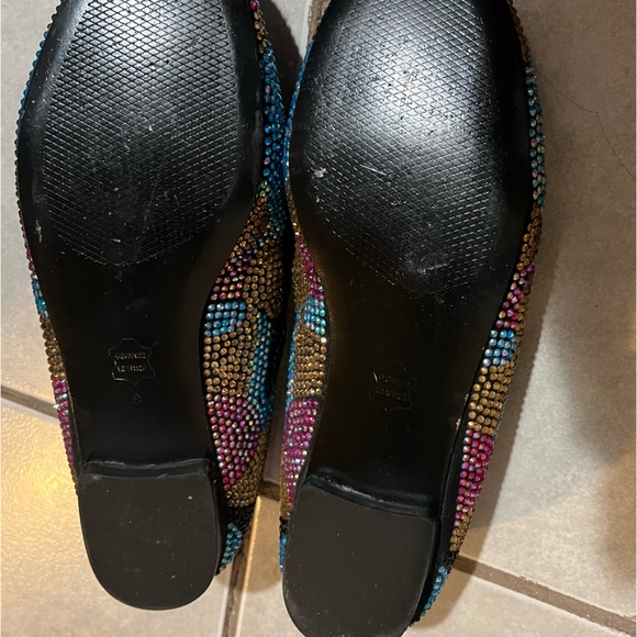EUC Steve Madden Conncord Rainbow Rhinestone Sparkle Flats - Picture 6 of 8